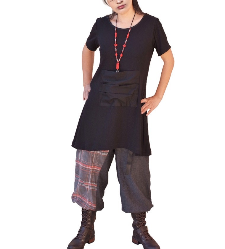 Jersey women dresses/Plus size tunics/women wrap tops/loose cut blouses/long shirts