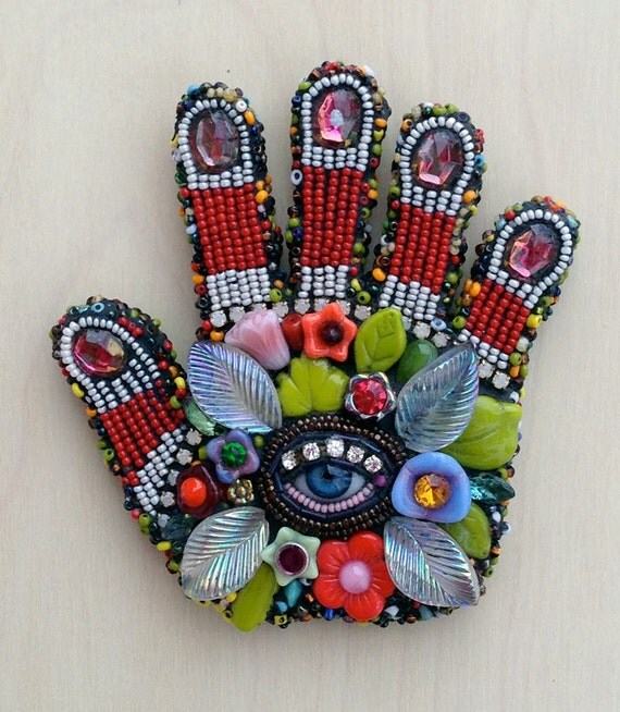Small Eye Hand (blue eye) by Betsy Youngquist