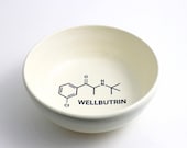 Wellbutrin Drug Bowl in Black and White