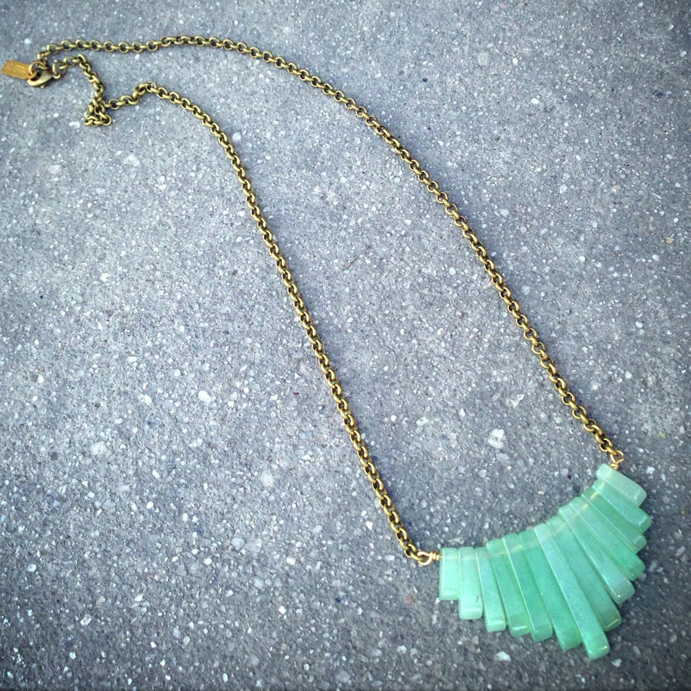 Aventurine chain necklace
