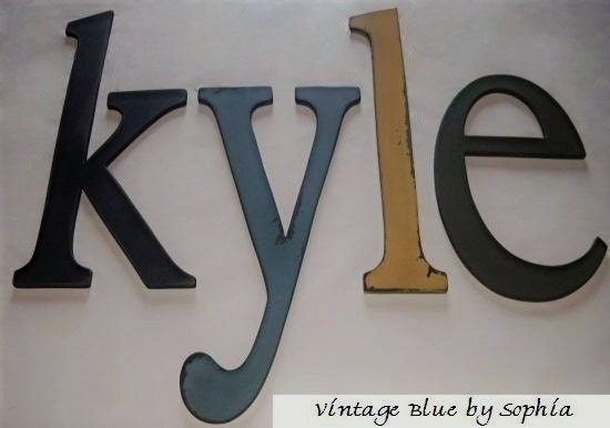 Wooden Letters "kyle" or Any Four 24 inch Large Painted Wood Letters Wedding Baby Name Nursery Wood Wall Letter Alphabet Intial