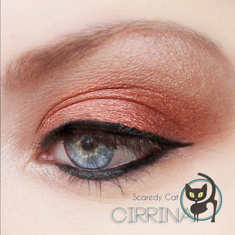 Copper Eye Shadow - Vegan - Loose Mineral Pigment Eyeshadow - Scaredy Cat - CIRRINA