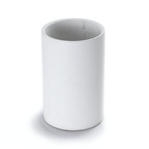 White. Concrete. Utensil. Holder.