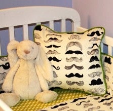 Ready to ship, Mustache accent pillow