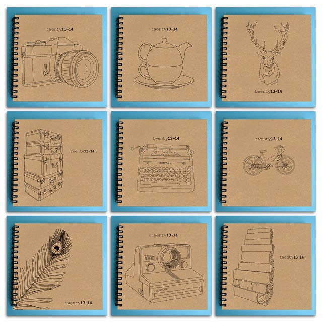 2013-14 Financial Year Weekly Planner - SMALL 14cm/5.5in Square - Choose Your Cover