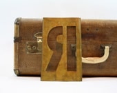 Vintage Brass Stencil / Letter R Brass Stencil