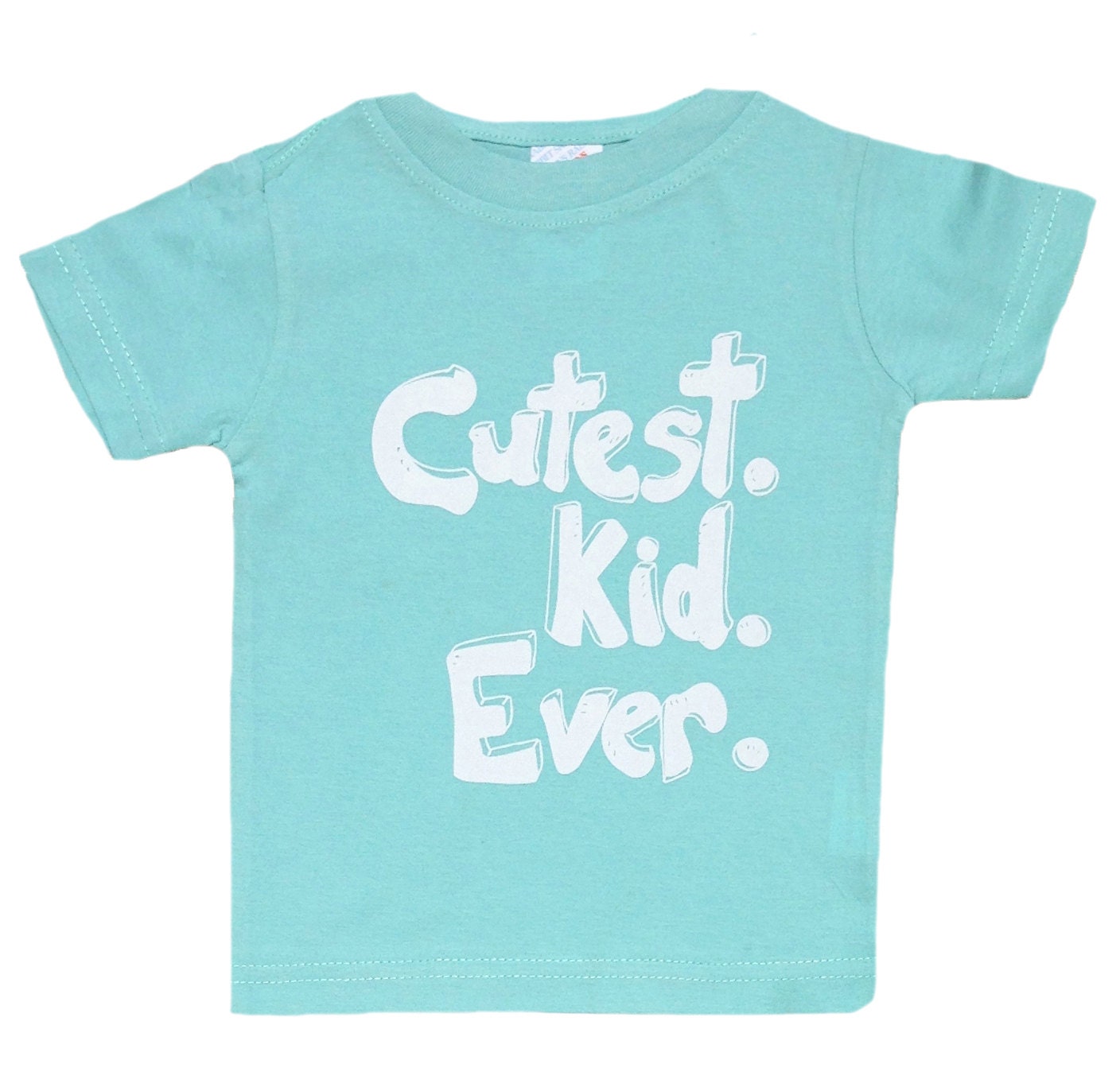 Cutest Kid Ever - Funny Winter Mint Boys or Girls Shirt - Winter Mint Baby, Kids or Toddler Shirt w/ white letters - Kids Clothes