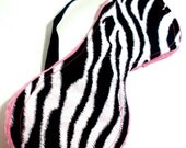 Zebra Sleep Mask - Black, White, Pink, Minky, Zebra, Eye Mask