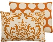 Small Orange Pillow Cover 12x16 Boudoir Decorative Throw Accent Nursery Pillow, Orange Creamsicle Collection