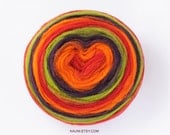 KAUNI Chunky Wool Pencil Roving / Pre-Yarn, for Knitting, Spinning or Felting Fiber, Green, Purple, Orange, Red,  free shipping worldwide