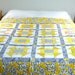 Twin Patchwork Quilt, Yellow Gray Quilt, Modern Quilt, Lap Quilt