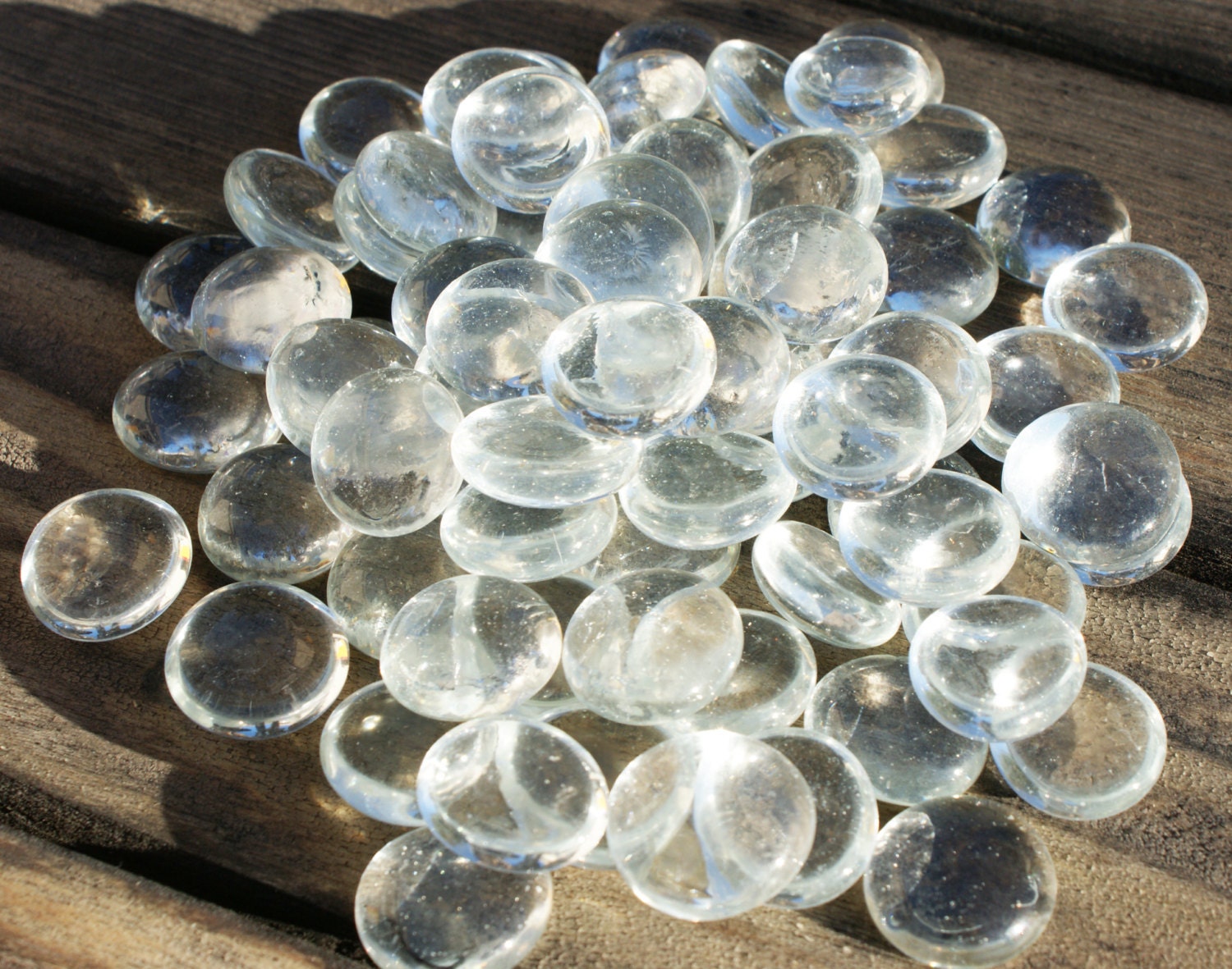 Clear Glass Vase Gem Marbles - 3/4 lb (340 g)