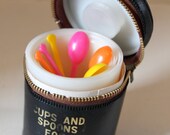 Vintage Travel Set of Six Spoons and Cups