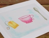 Teacup Set (Watercolor)