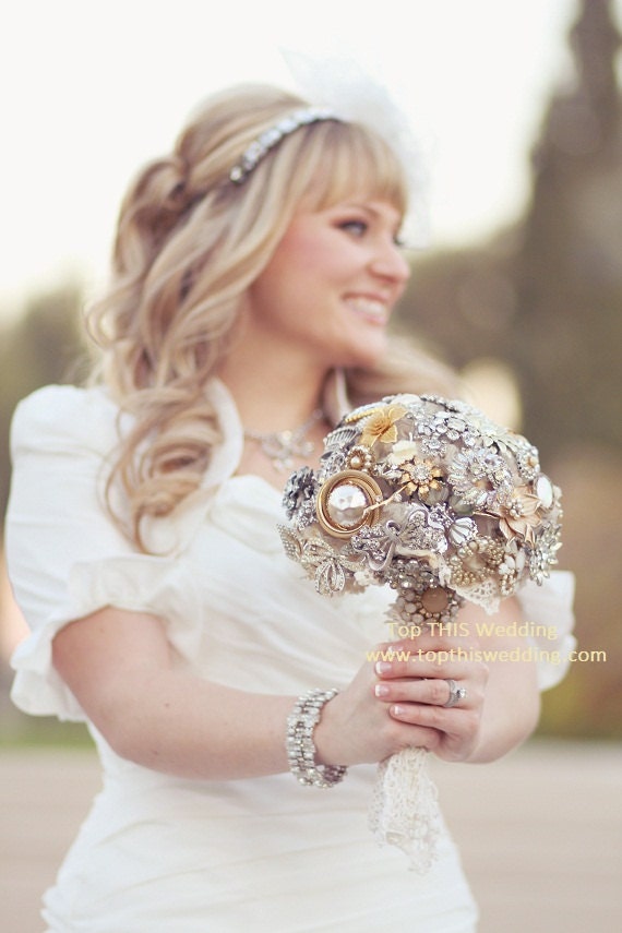 Vintage Brooch Bouquet - CUSTOM Made to Order Extra LARGE Bouquet