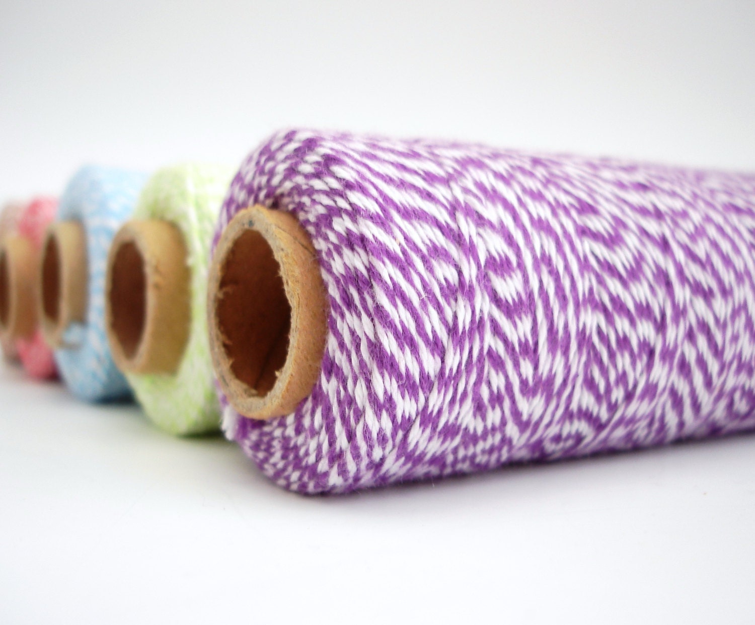 25 yards of Bakers Twine - Purple and White - BT03