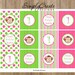 Mod Monkey Cupcake Toppers 8.5x11 Jpeg DIGITAL File PERSONALIZED