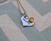 Hand Stamped Small Heart with Name