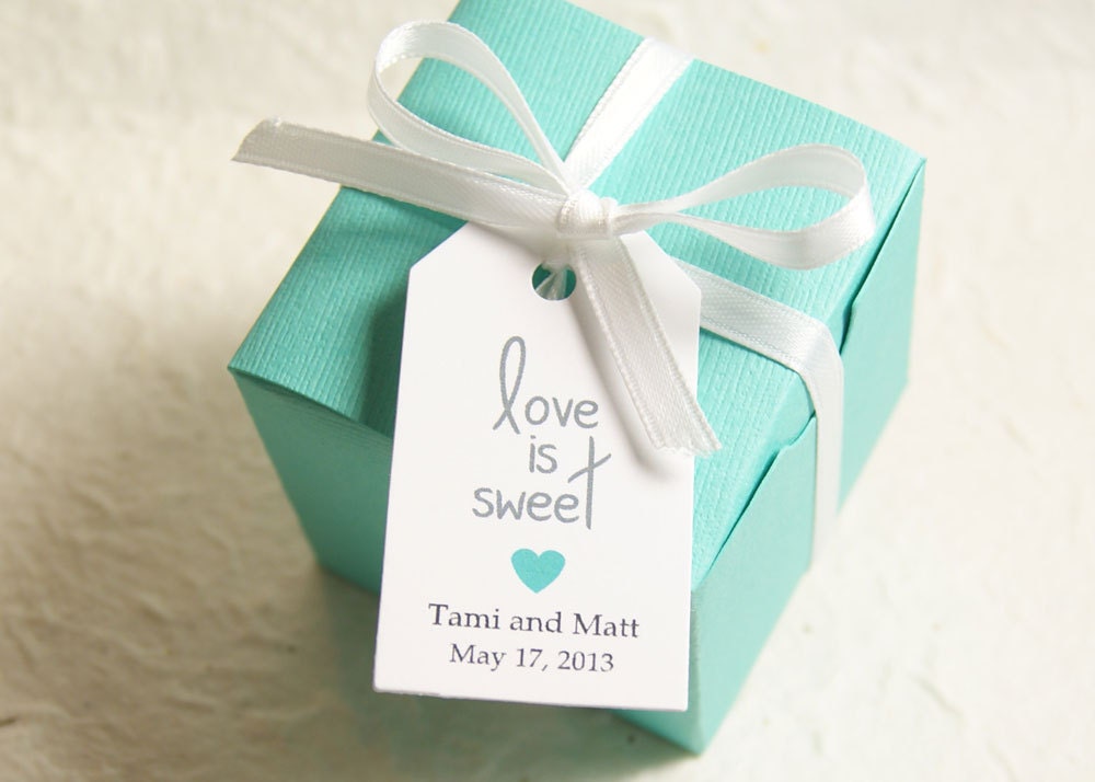 Love is Sweet Wedding Favor Tag - Gift Tag, Bridal Shower Favor Tag, Personalized Tag