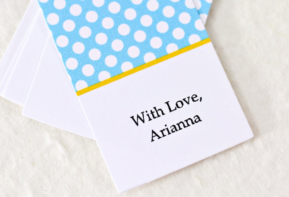 Personalized Wedding Favor Tag - Polka Dot Tag - Bridal Shower Favor Tag, Party Favor Tag, Gift Tag