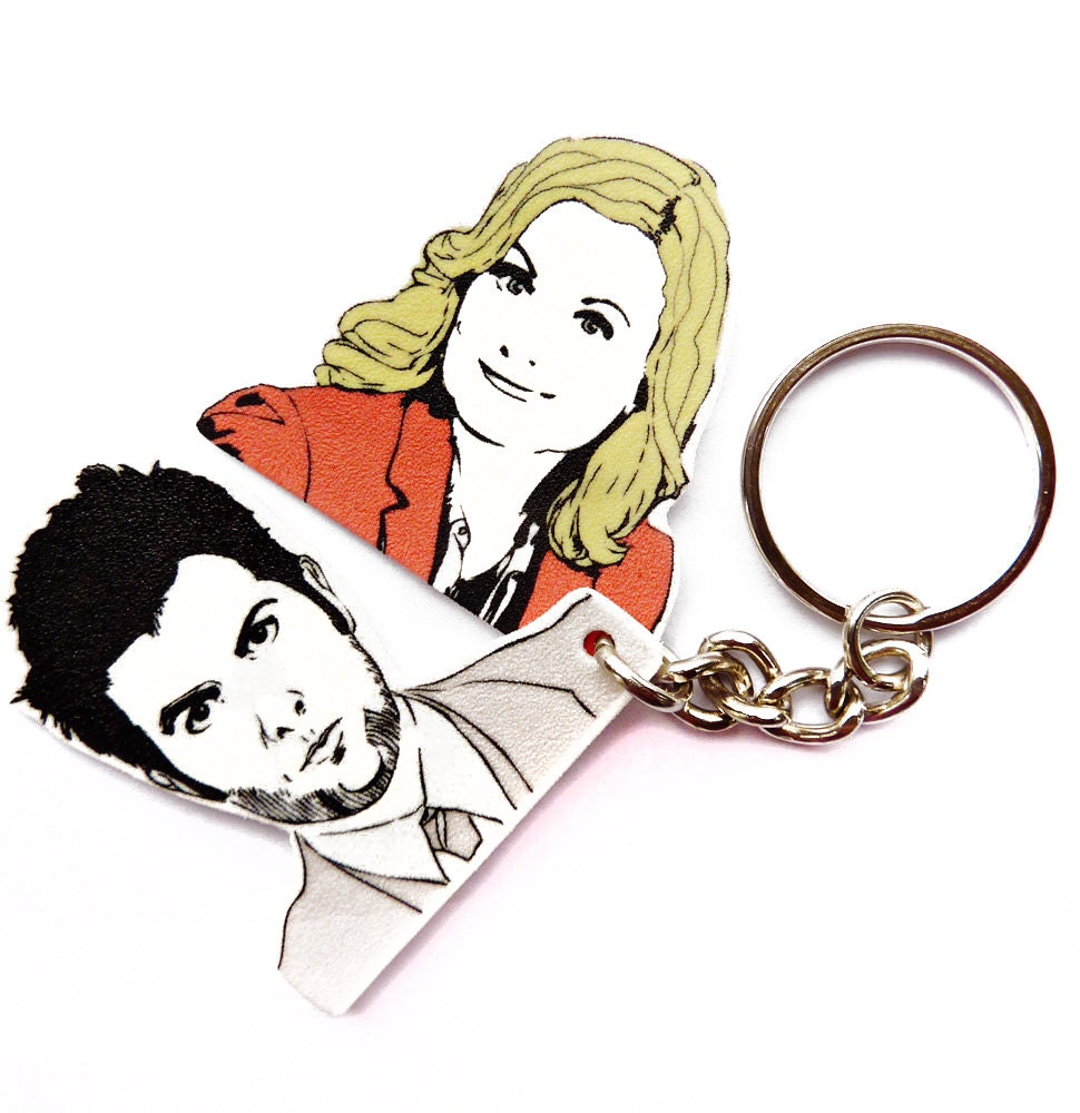 Parks and Rec - Ben and Leslie - Pawnee's First Couple keychain