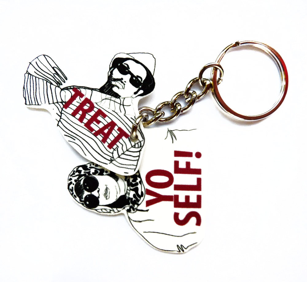 Parks and Recreation - Treat Yo Self Double Keychain