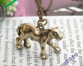 Sales Pretty retro copper 3d dog necklace pendant jewelry vintage style