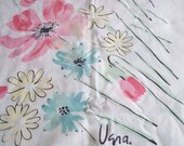 Vintage Vera Neumann Tablecloth Spring Flowers 58 x70