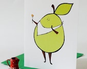 Gourmand Pear blank note card - set of 6 (color)