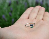 Sterling Silver Ring - Saturn - Green and Blue