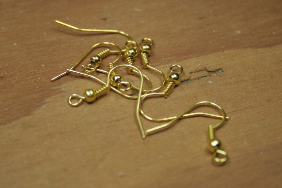 18 Kt gold earring hooks 30 PCS TheBeadtriss READY to SHIP