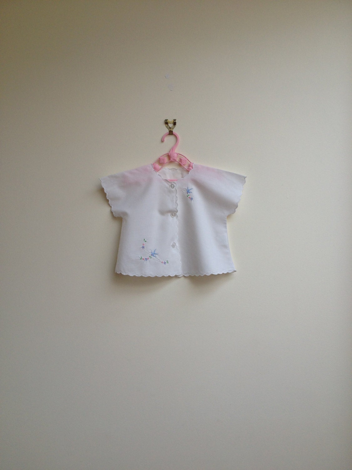 twigs bluebird vintage baby blouse : size 6-12 months