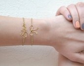 Personalized bracelet with your name or with the word love  - Perfect for Mother's Day, Wedding, Bridesmaid gifts, fashion, gift for her