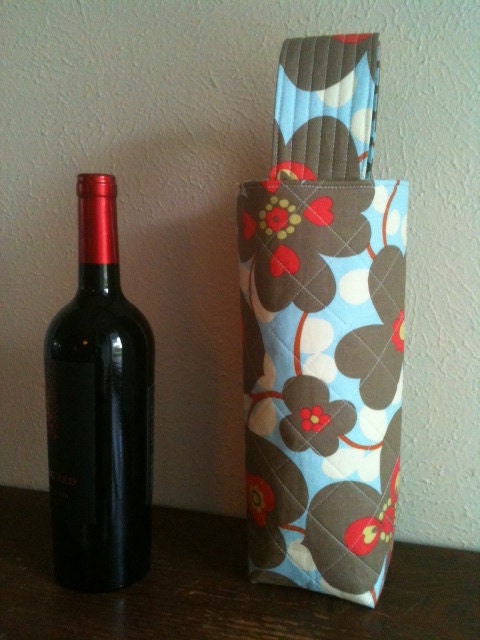 Fabric wine tote - wine carrier
