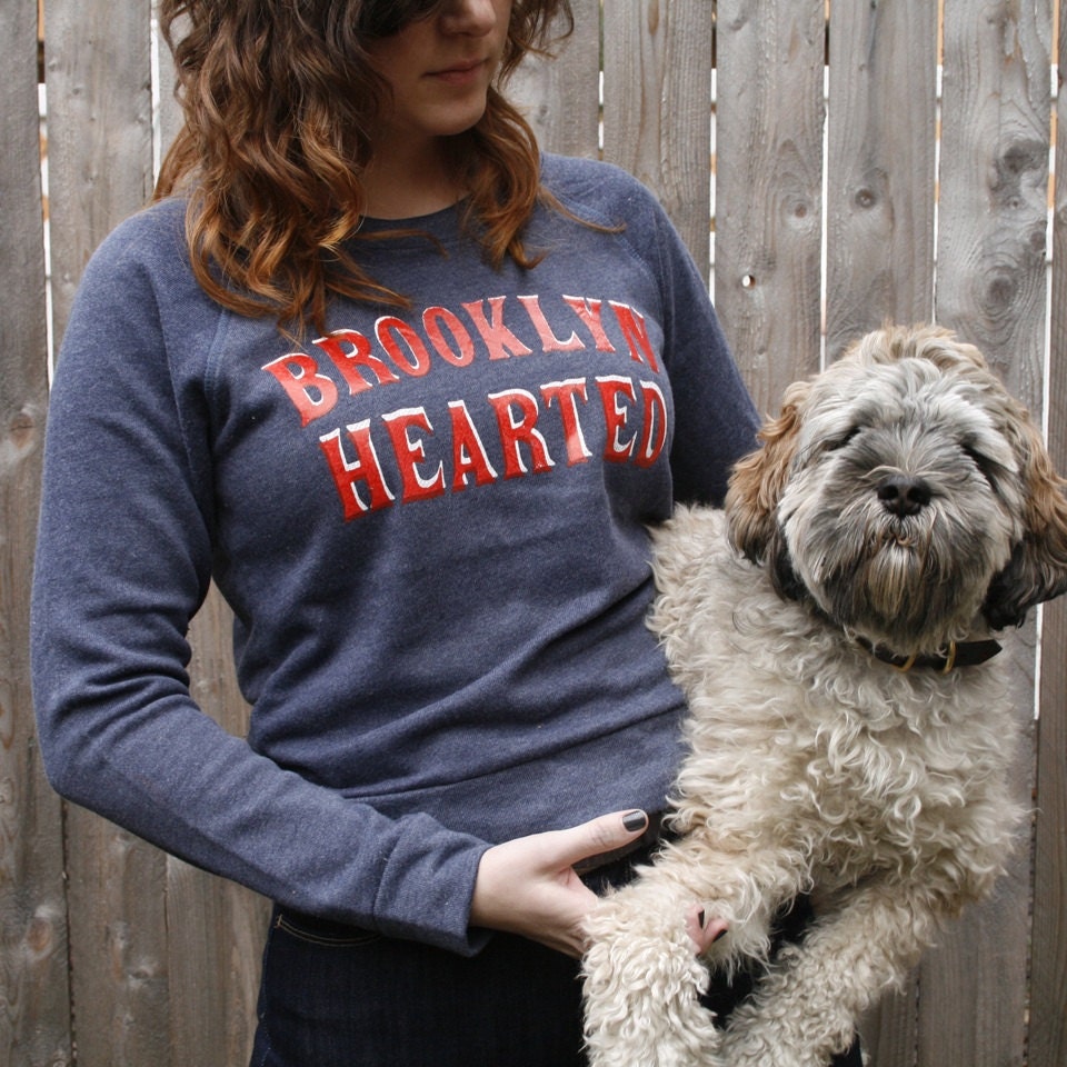 Brooklyn Hearted ladies Raglan sweatshirt
