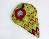 I Spy Bag Toy, Eye Spy Travel Toy, Quiet Play, Search and Find Toy, Ice Cream Cone, Green Chevron