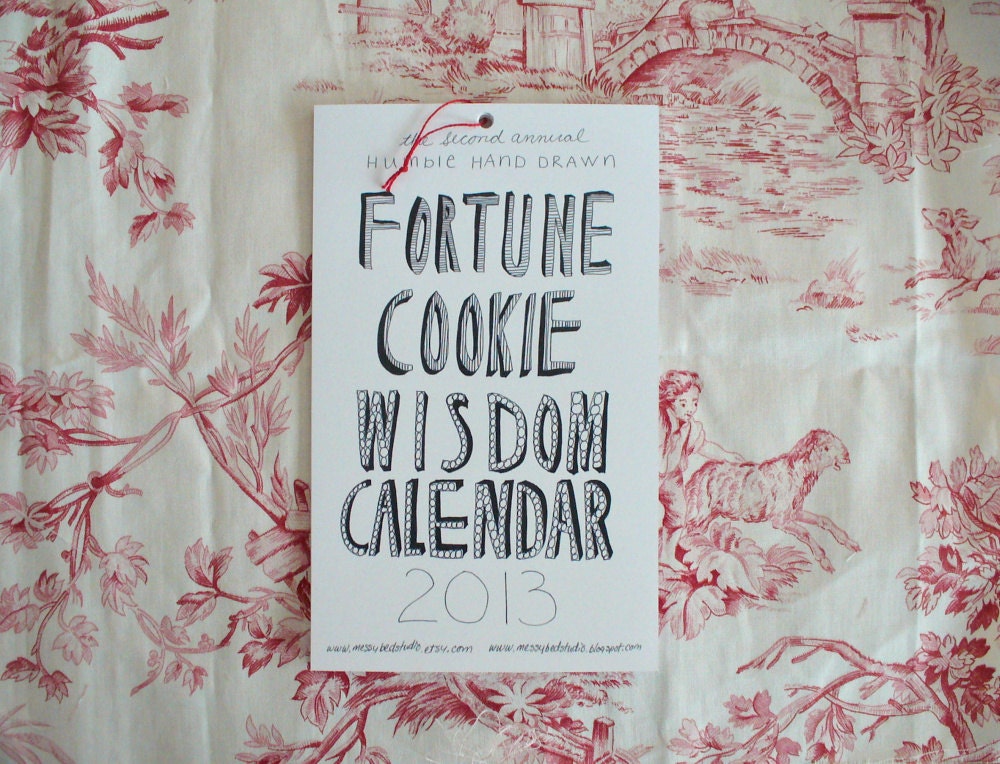 2013 calendar - fortune cookie wisdom wall calendar