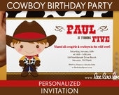 Cowboy Birthday Party Invitation Personalized Printable // Cowboy - B11Pa2 Il_170x135