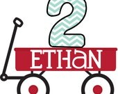 T-Shirt or Onesie Iron-on Transfer - Red Wagon Printable DIY Il_170x135