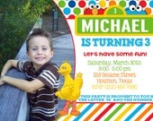 Sesame Street Inspired 5x7 Photo Birthday Invitation - PRINTABLE Il_170x135