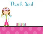 Mad Scientist Thank You Card - Girl Birthday Party - PRINTABLE Il_170x135