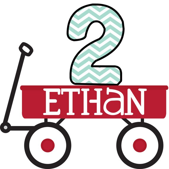 T-Shirt or Onesie Iron-on Transfer - Red Wagon Printable DIY Il_570xn