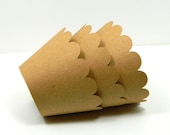 Kraft Paper Mini Cupcake Wrappers Set of 12 Brown Mini Cupcake Wrapper