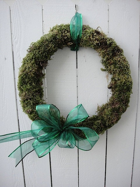 Moss Wreath   Wedding Decor  Home Decor  Door Wreath