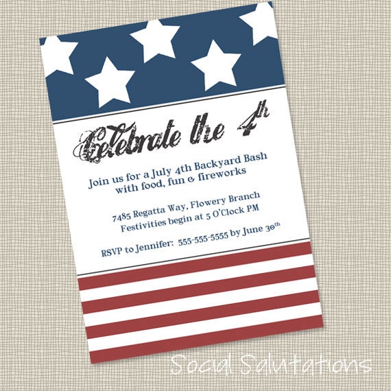 Printable 4th of July Party Invitation