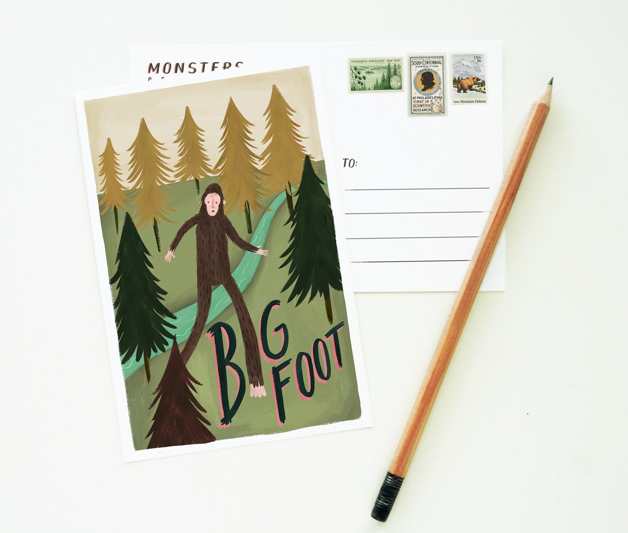 Monster Postcard Set 8pcs