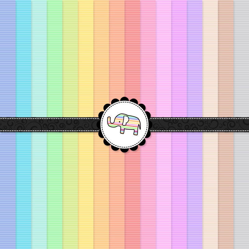 Digital Paper Pack - Plain Stripe Digital Papers Pastel - Personal and Commercial - Instant Delivery