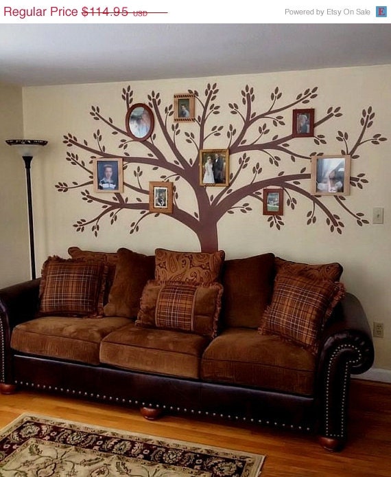 MEMORIAL DAY SALE Tree Wall Decal Wall Sticker Family Tree Decal Photo Frame Tree Decal