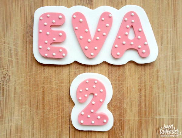 Little Girl or Boy Name Plaque Cake Topper: Two Plaques