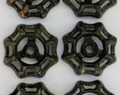 Free Shipping-Set of 10 Black Super Patina  Vintage Water Faucet Handles
